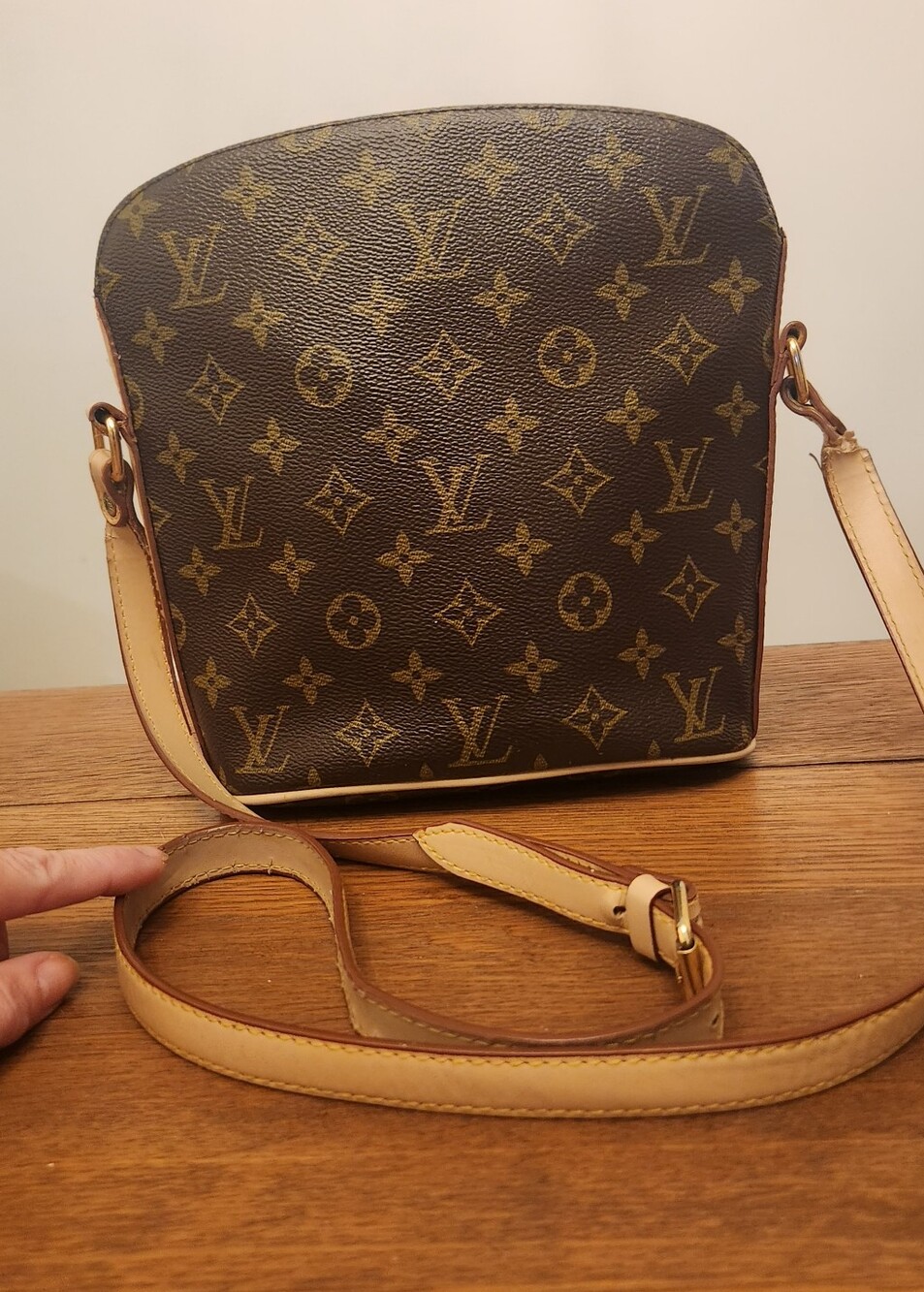 Louis Vuitton Druot Monogram Canvas Crossbody - Brown with Tan Trim